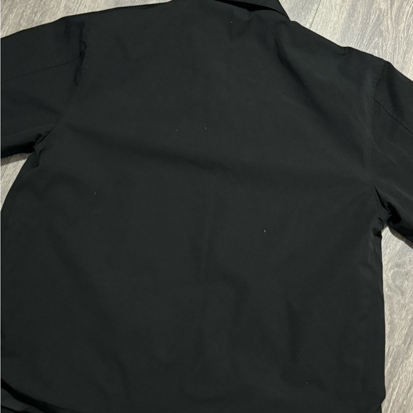 STUSSY Logo Black Collared Coach Button Up Windbreaker Jacket M Medium - Picture 5 of 6